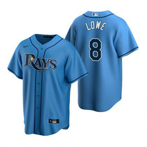 Nike Tampa Bay Rays #8 Brandon Lowe Light Blue Game Authentic stitched MLB jersey