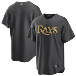 Nike Tampa Bay Rays Blank Charcoal 2022 All Star Authentic Stitched MLB Jersey
