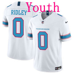 Youth Nike Tennessee Titans #0 Calvin Ridley White Vapor Authentic Stitched NFL Jersey
