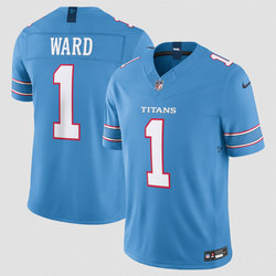Nike Tennessee Titans #1 Cameron Ward Light Blue Vapor Authentic Stitched NFL Jersey