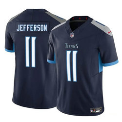 Nike Tennessee Titans #11 Van Jefferson Navy Vapor Untouchable Authentic Stitched NFL Jersey