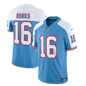 Nike Tennessee Titans #16 Treylon Burks Blue White 2023 F.U.S.E Authentic Stitched NFL Jersey