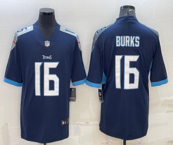 Nike Tennessee Titans #16 Treylon Burks Navy Vapor Untouchable Authentic Stitched NFL Jersey