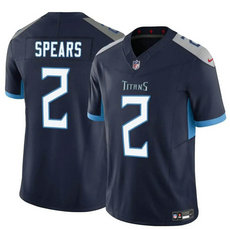Nike Tennessee Titans #2 Tyjae Spears Navy Vapor Untouchable Authentic Stitched NFL Jersey