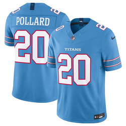 Nike Tennessee Titans #20 Tony Pollard Light Blue 2026 Vapor Authentic Stitched NFL Jersey