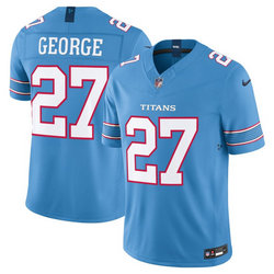 Nike Tennessee Titans #27 Eddie George Light Blue 2026 Vapor Authentic Stitched NFL Jersey
