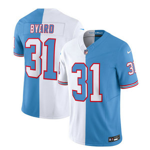 Nike Tennessee Titans #31 Kevin Byard White Blue Split 2023 F.U.S.E Authentic Stitched NFL Jersey