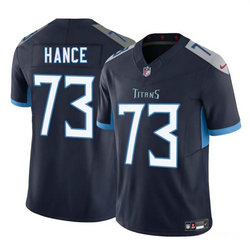 Nike Tennessee Titans #73 Blake Hance Navy Vapor Untouchable Authentic Stitched NFL Jersey
