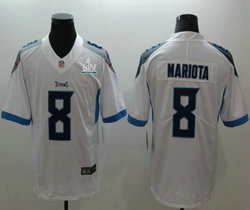 Nike Tennessee Titans #8 Marcus Mariota With 2020 Super Bowl LIV Patch White Vapor Untouchable Authentic stitched NFL jersey