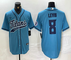 Nike Tennessee Titans #8 Will Levis Blue Joint Authentic Stitched baseball jersey