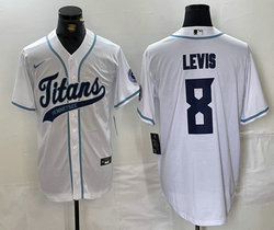 Nike Tennessee Titans #8 Will Levis White Joint Authentic Stitched baseball jersey