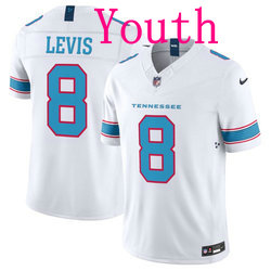 Youth Nike Tennessee Titans #8 Will Levis White Vapor Authentic Stitched NFL Jersey