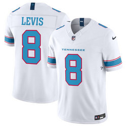 Nike Tennessee Titans #8 Will Levis White 2026 Vapor Authentic Stitched NFL Jersey