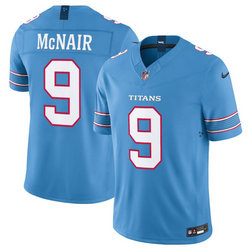 Nike Tennessee Titans #9 Steve McNair Light Blue 2026 Vapor Authentic Stitched NFL Jersey