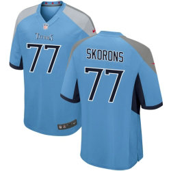 Nike Tennessee Titans 77 Peter Skoronski Blue Vapor Untouchable Authentic Stitched NFL Jersey