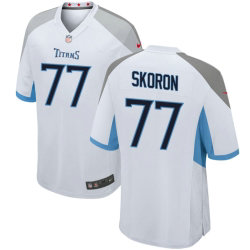 Nike Tennessee Titans 77 Peter Skoronski White Vapor Untouchable Authentic Stitched NFL Jersey