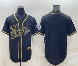 Nike Tennessee Titans Black Gold Joint Authentic Stitched baseball jersey