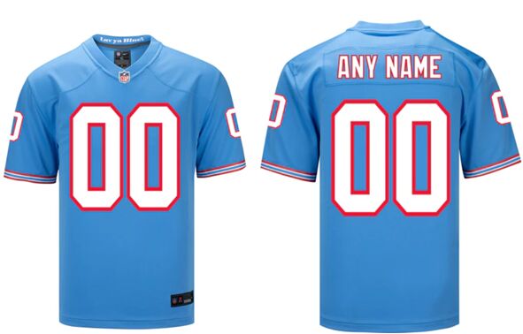 Nike Tennessee Titans Custom Any Name Light Blue Throwback Stitched Jersey