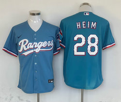 Nike Texas Rangers #28 Jonah Heim Light Game Authentic Stitched MLB Jersey