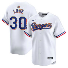 Nike Texas Rangers #30 Nathaniel Lowe White 2024 Authentic Stitched MLB Jersey