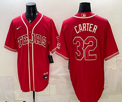 Nike Texas Rangers #32 Evan Carter Red 2026 City MLB Jersey