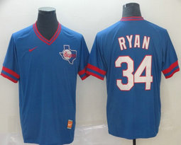 Nike Texas Rangers #34 Nolan Ryan Pullover Throwback Authentic stitched MLB jersey