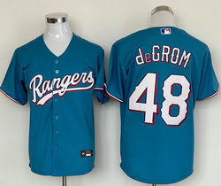 Nike Texas Rangers #48 Jacob deGrom Light Blue Game Authentic Stitched MLB jersey