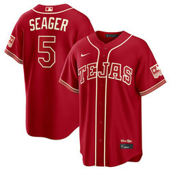 Nike Texas Rangers #5 Corey Seager Red 2026 City MLB Jersey