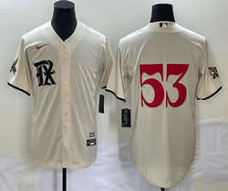 Nike Texas Rangers #53 Adolis Garcia Cream 2023 City Game Authentic Stitched MLB Jersey