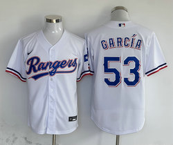 Nike Texas Rangers #53 Adolis Garcia White Game Authentic Stitched MLB Jersey