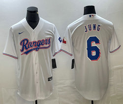Nike Texas Rangers #6 Josh Jung White Game Authentic Stitched MLB Jersey