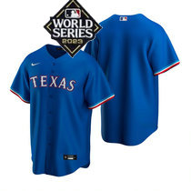 Nike Texas Rangers #Blank New Blue 2023 World Series Game Authentic Stitched MLB jersey