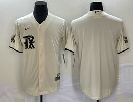Nike Texas Rangers Blank Cream 2023 City Game Authentic Stitched MLB Jersey