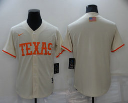 Nike Texas Rangers Blank Cream Game Authentic Stitched MLB jersey