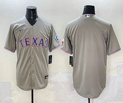 Nike Texas Rangers Blank Gray Texas Authentic Stitched MLB Jersey