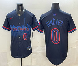 Nike Toronto Blue Jays #0 Andres Gimenez Black City Authentic Stitched MLB Jersey