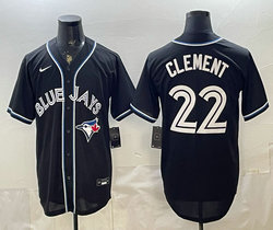 Nike Toronto Blue Jays #22 Ernie Clement 2026 Fashion Replica Black Out Jersey