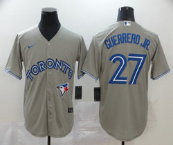 Nike Toronto Blue Jays #27 Vladimir Guerrero Jr. Grey Game Authentic Stitched MLB Jersey