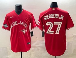 Nike Toronto Blue Jays #27 Vladimir Guerrero Jr. Red 2025 MLB World Series Patches MLB Jersey