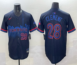 Nike Toronto Blue Jays #28 Ernie Clement Navy City Stitched MLB Jersey