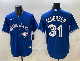 Nike Toronto Blue Jays #31 Max Scherzer Blue Authentic Stitched MLB Jersey