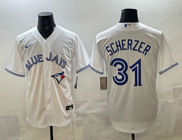Nike Toronto Blue Jays #31 Max Scherzer White Authentic Stitched MLB Jersey