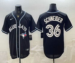 Nike Toronto Blue Jays #36 Davis Schneider 2026 Fashion Replica Black Out Jersey