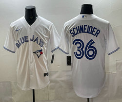 Nike Toronto Blue Jays #36 Davis Schneider White Authentic Stitched MLB Jersey