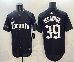 Nike Toronto Blue Jays #39 Trey Yesavage Black 5(V) Authentic Stitched MLB Jersey