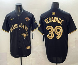 Nike Toronto Blue Jays #39 Trey Yesavage Black Gold Champion Stitched Baseball Jersey