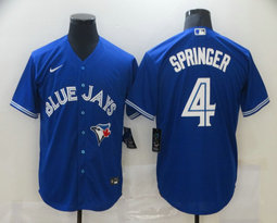 Nike Toronto Blue Jays #4 George Springer Blue Game Authentic Stitched MLB Jersey