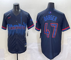 Nike Toronto Blue Jays #47 Addison Barger Navy City Authentic Stitched MLB Jersey