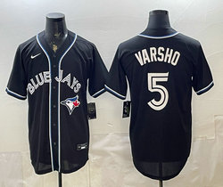 Nike Toronto Blue Jays #5 Daulton Varsho 2026 Fashion Replica Black Out Jersey