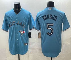 Nike Toronto Blue Jays #5 Daulton Varsho Light Blue Game Authentic Stitched MLB Jersey
